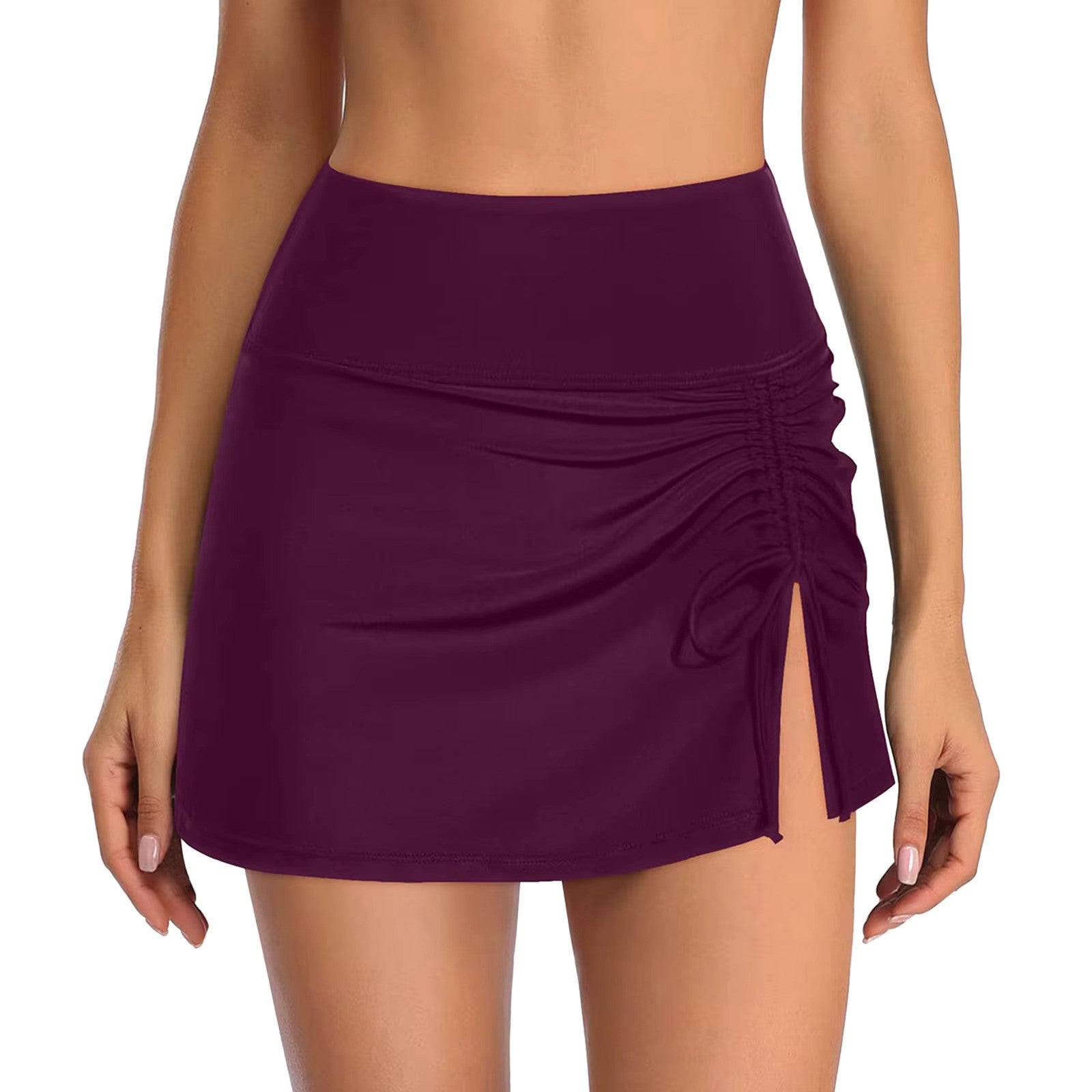 Dames Minirok – Nauwsluitend Model – Ruches Detail – Zijsplit – Comfort Stretch