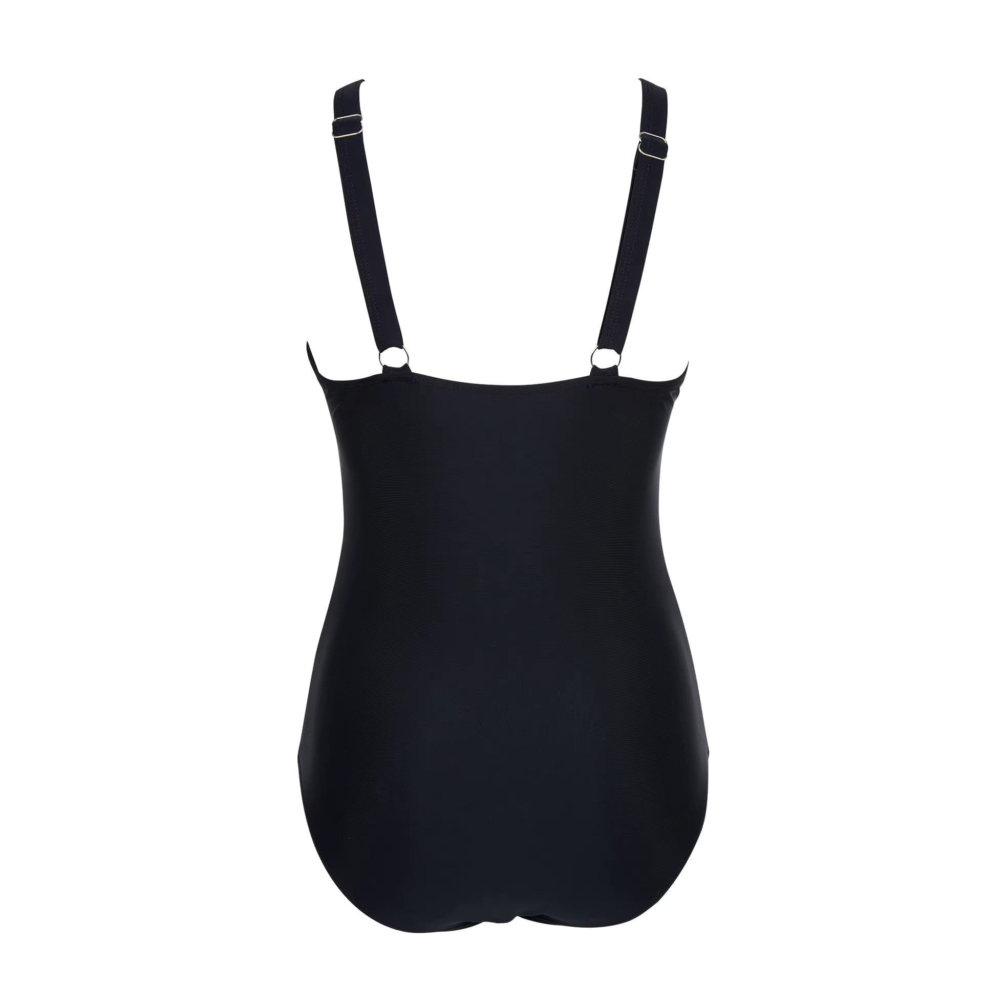 Ladies Swimsuit - Shaping Effect - Mesh Insert - High Waist Model - Deep Neckline