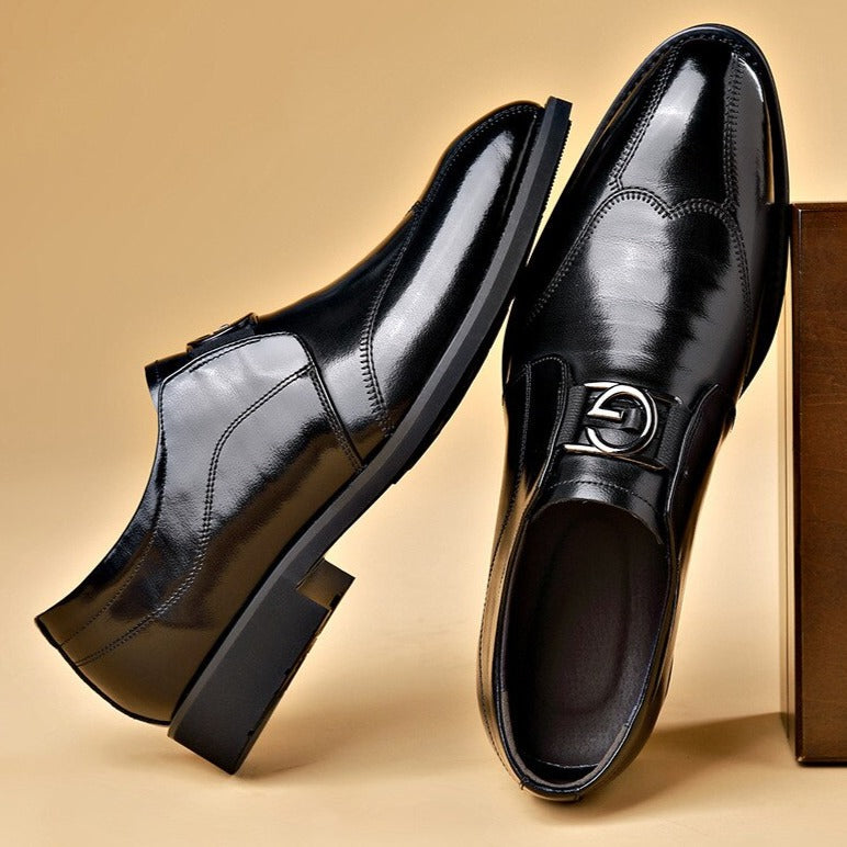 Stijlvolle en Verfijnde Leren Schoenen