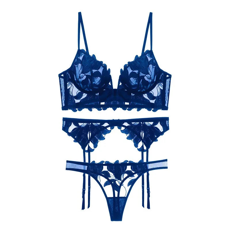 2-delig lingerie set - verfijnde bloemen dames bralette en broekje