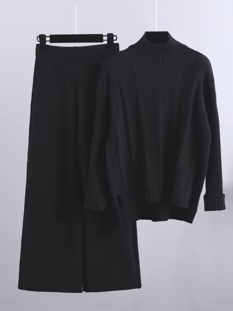 Sophia Luxe Gebreide Ensemble - Perfecte Mix van Mode en Functionaliteit
