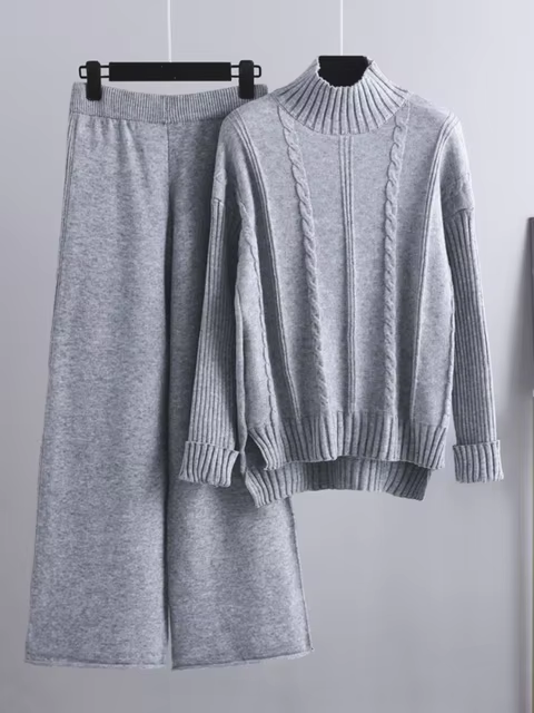 Sophia Luxe Gebreide Ensemble - Perfecte Mix van Mode en Functionaliteit