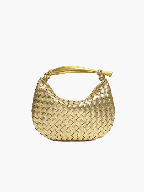 Geweven bucket bag dames - stijlvolle leren handtas