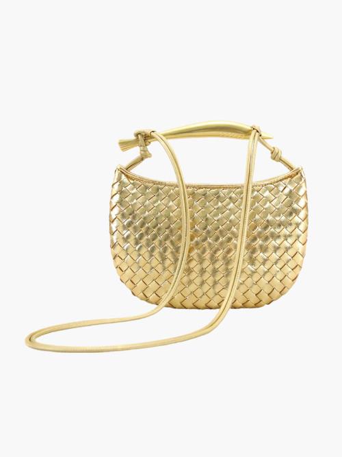 Geweven bucket bag dames - stijlvolle leren handtas