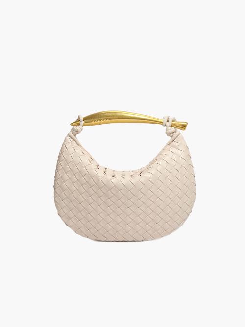 Geweven bucket bag dames - stijlvolle leren handtas