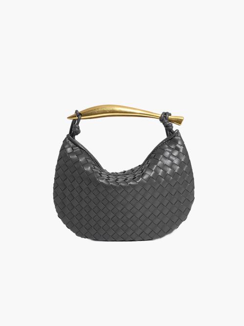Geweven bucket bag dames - stijlvolle leren handtas
