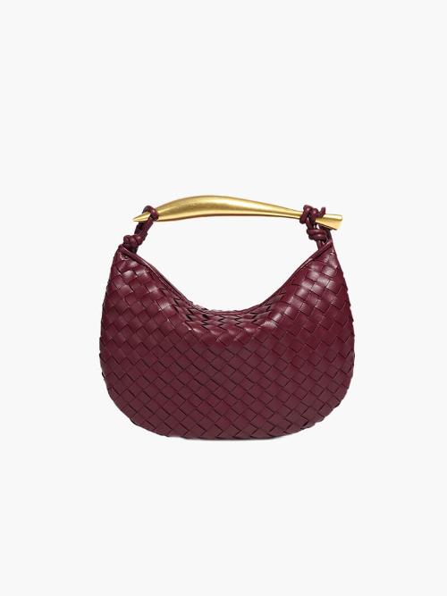 Geweven bucket bag dames - stijlvolle leren handtas
