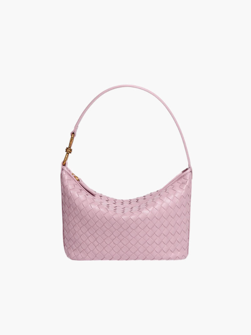 Geweven leren hobo tas dames – chique en veelzijdige