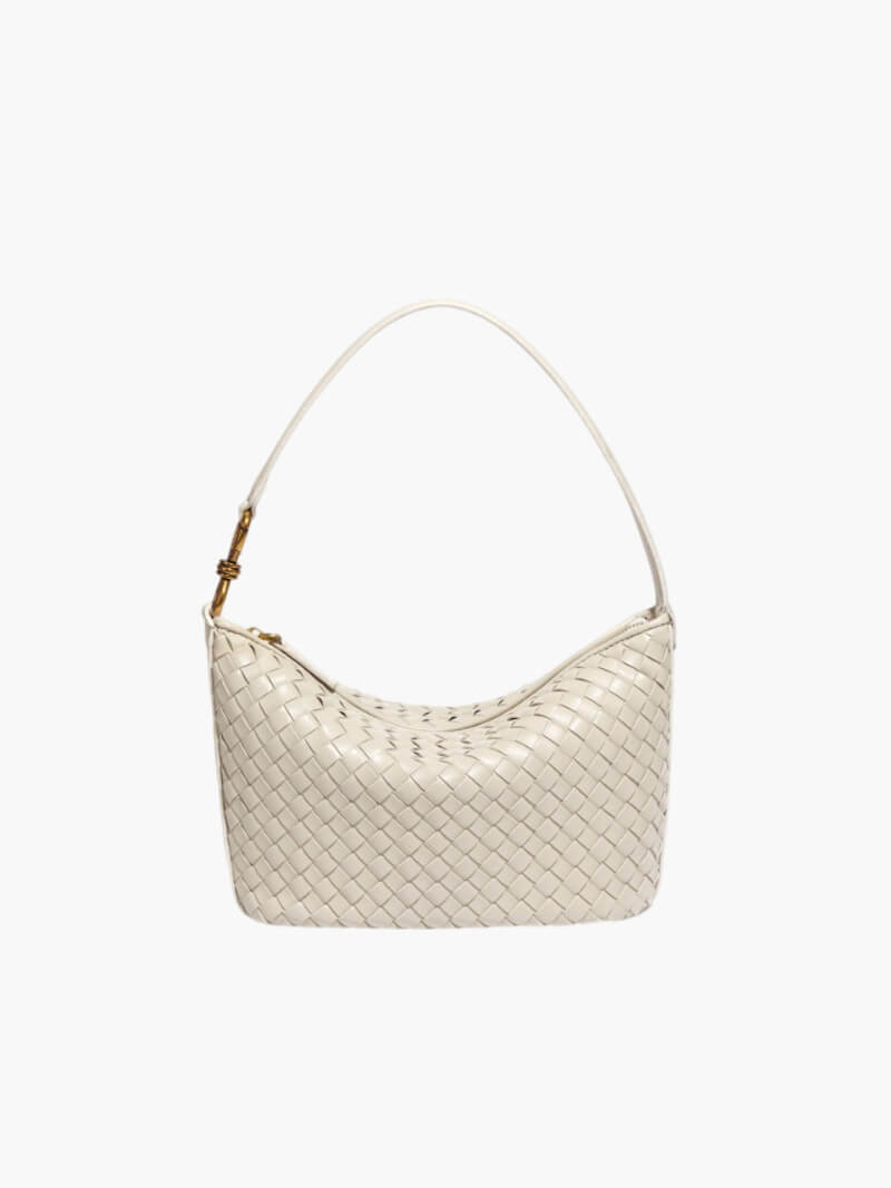 Geweven leren hobo tas dames – chique en veelzijdige