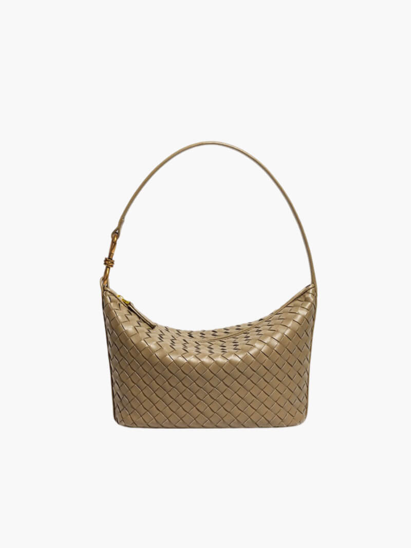 Geweven leren hobo tas dames – chique en veelzijdige