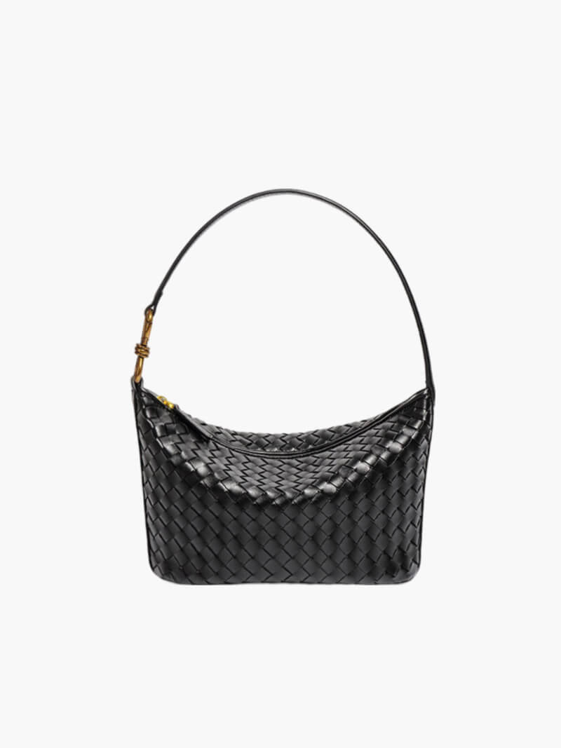 Geweven leren hobo tas dames – chique en veelzijdige