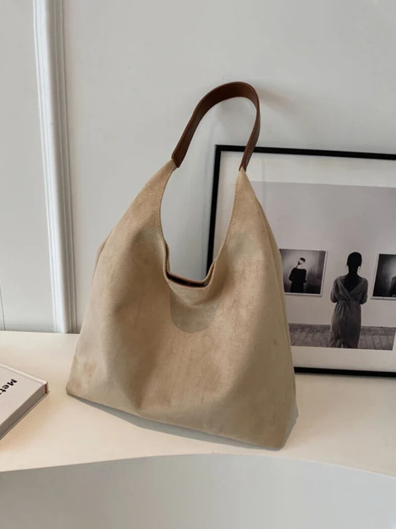 Dames Schoudertas – Suède Hobo – Zachte Unstructured Vorm – Ruime Casual Tas