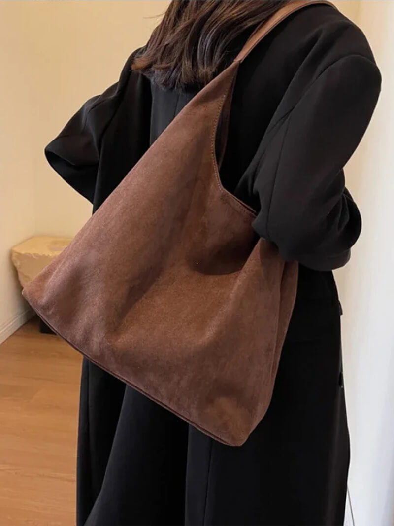Dames Schoudertas – Suède Hobo – Zachte Unstructured Vorm – Ruime Casual Tas