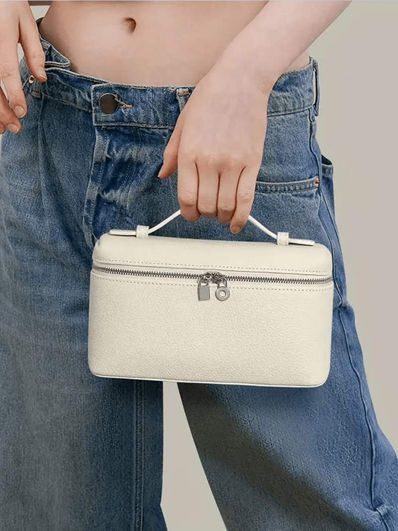 Gestructureerde handtas dames - elegante leren tas