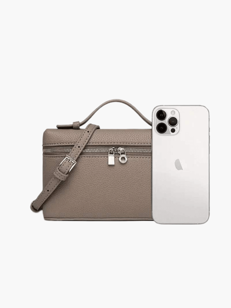 Gestructureerde handtas dames - elegante leren tas