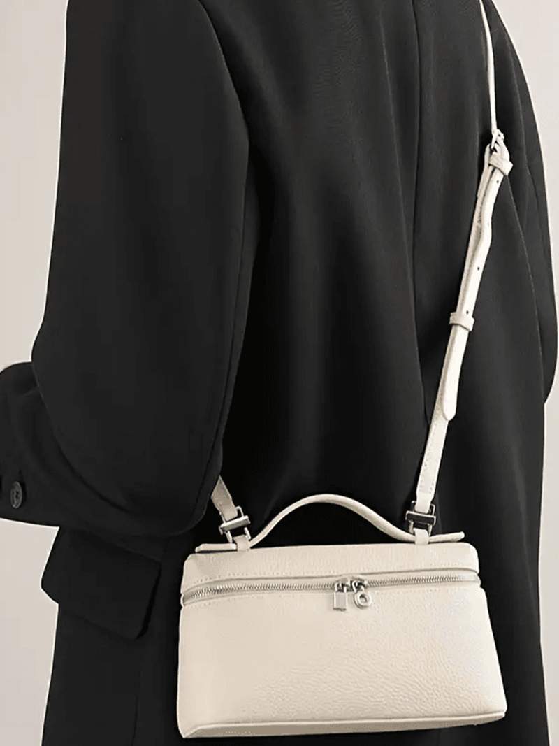 Gestructureerde handtas dames - elegante leren tas