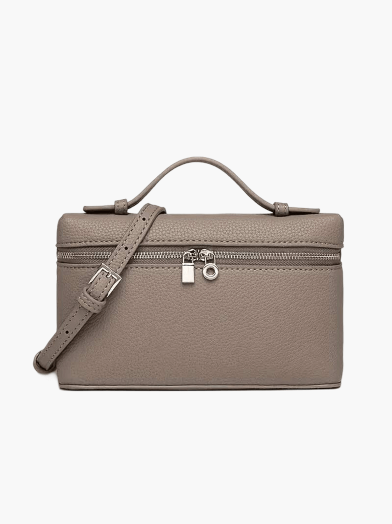 Gestructureerde handtas dames - elegante leren tas
