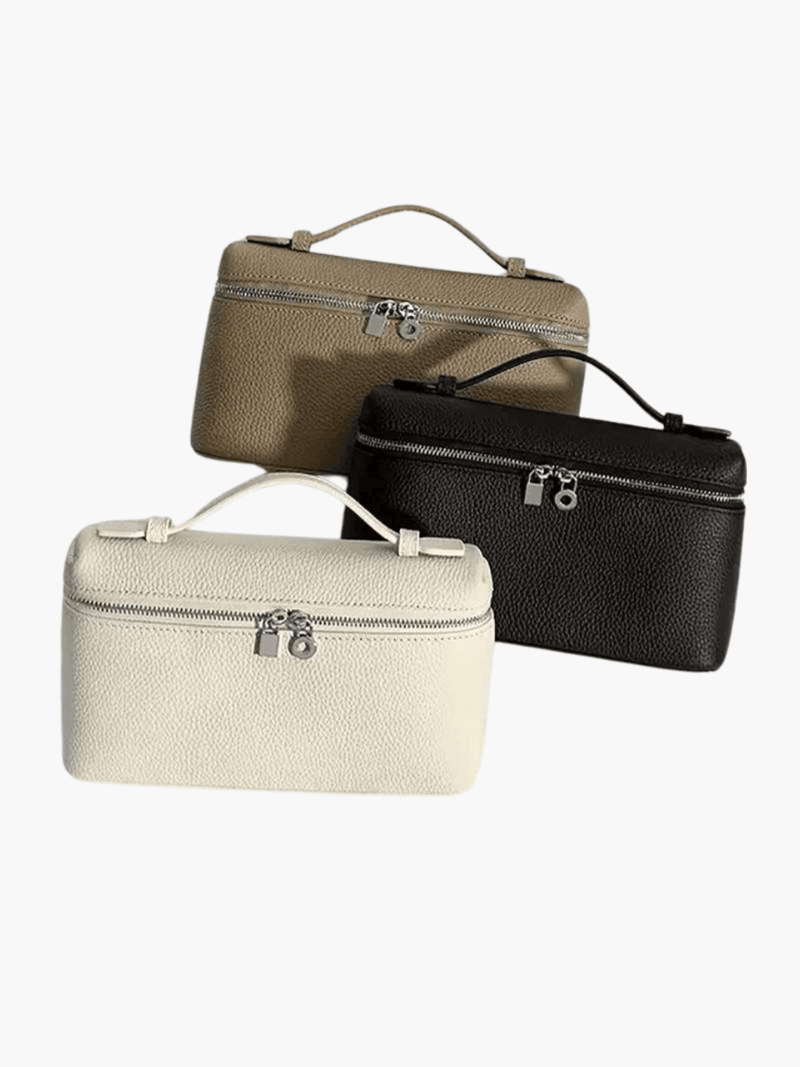 Gestructureerde handtas dames - elegante leren tas
