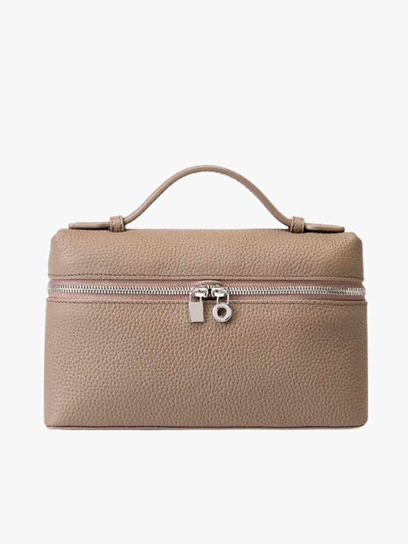 Gestructureerde handtas dames - elegante leren tas