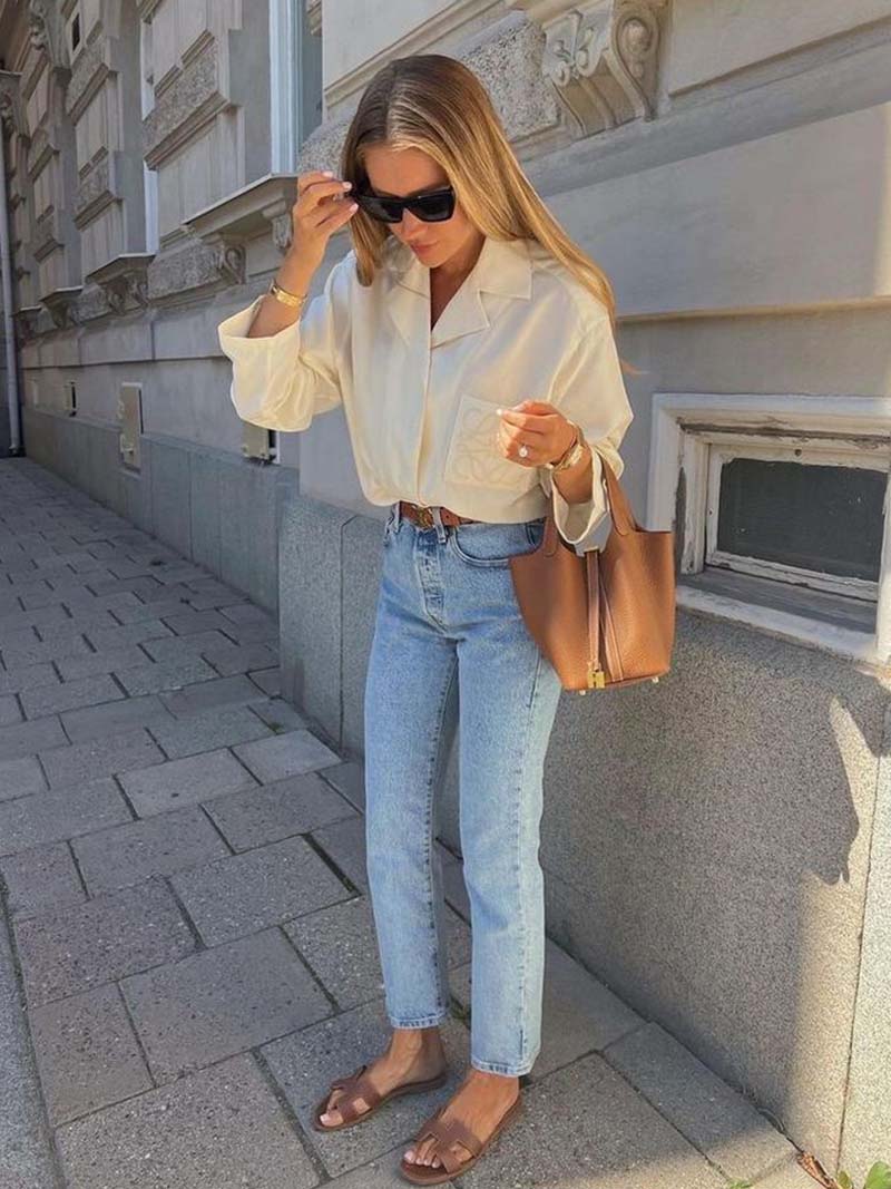 Elegant bucket bag ladies - stylish leather handbag