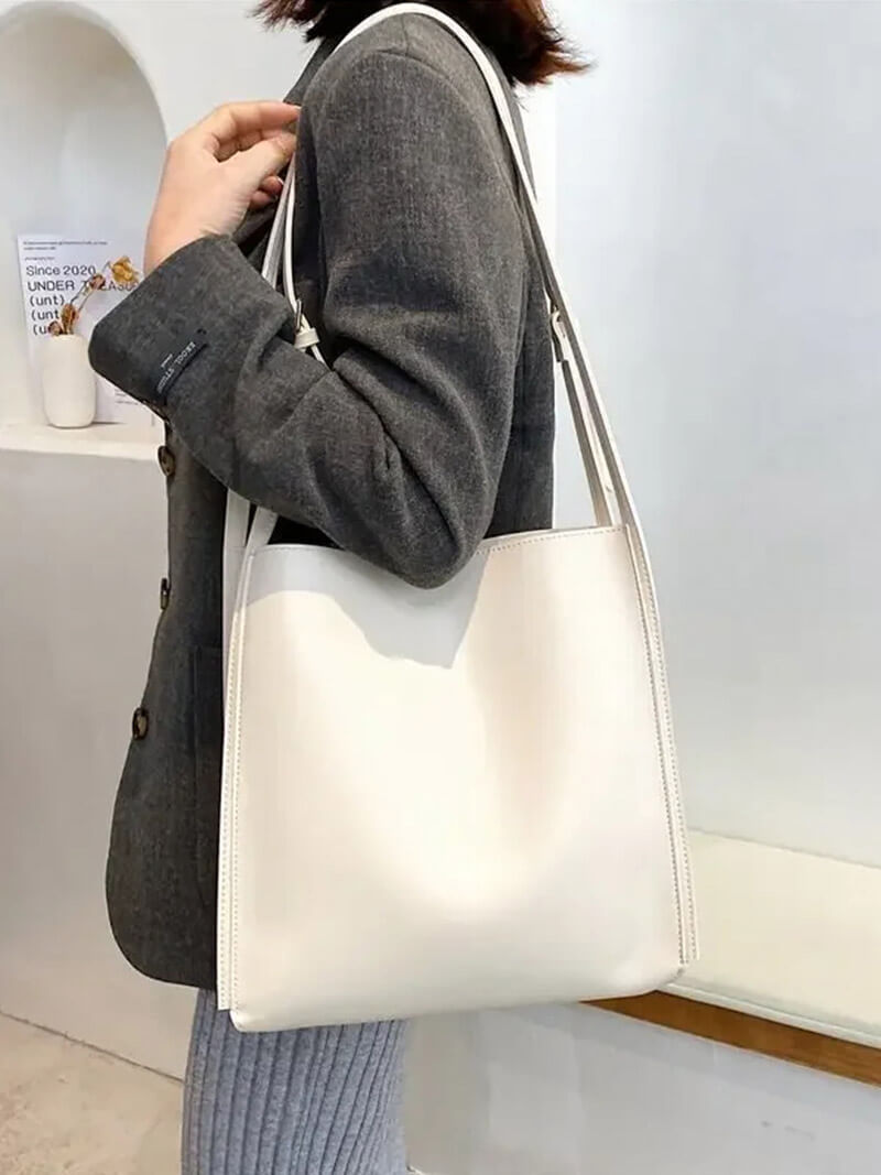 Leren schoudertas dames - casual dagelijkse tas