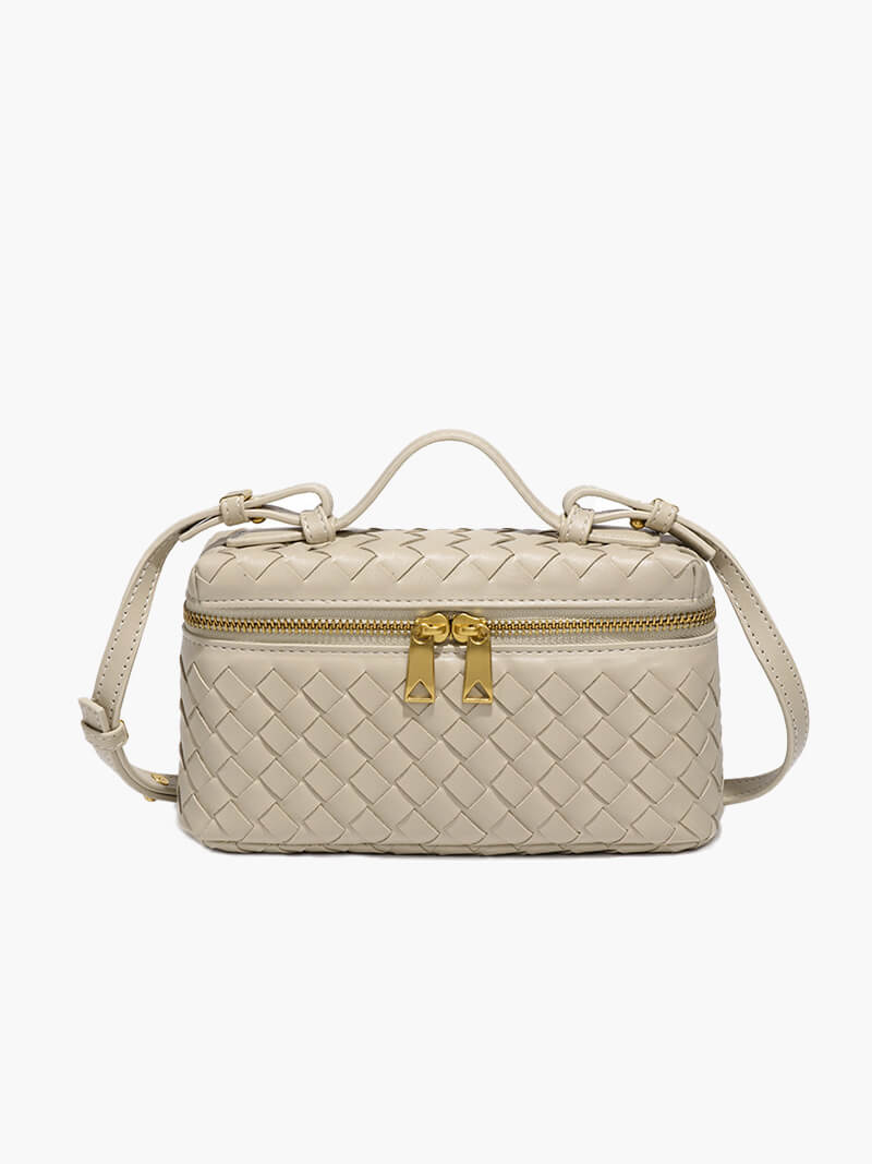 Gequilte leren crossbody tas dames - elegant met gouden details, veelzijdig