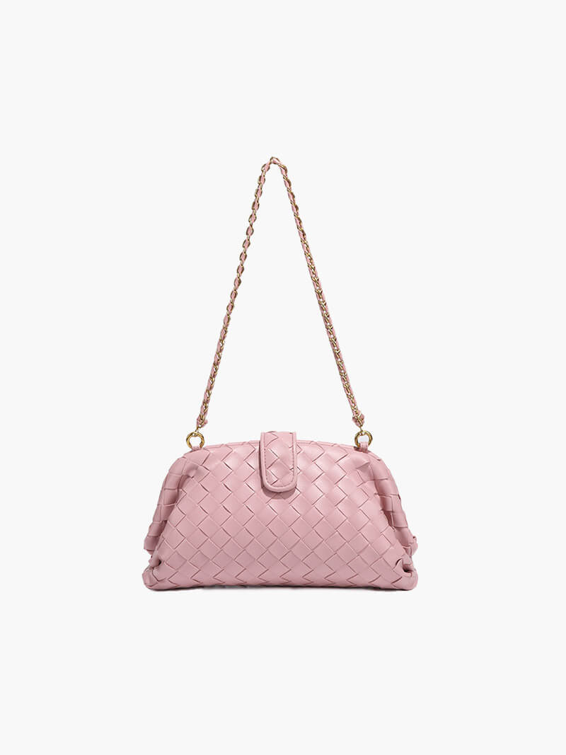 Geweven schoudertas voor dames - leren en elegante tas