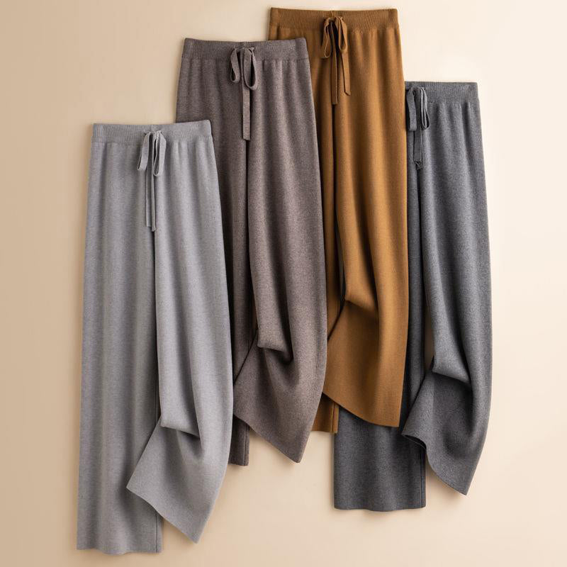 Olivia Relaxed Fit Wide-Leg Pants | Drawstring Waist Pants