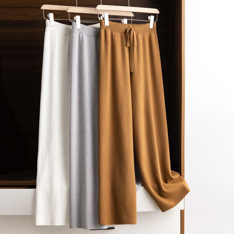 Olivia Relaxed Fit Wide-Leg Pants | Drawstring Waist Pants