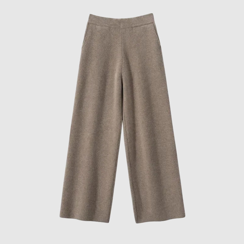Emma Relaxed Fit Wide Leg Pants | Solid Full-Length Pants