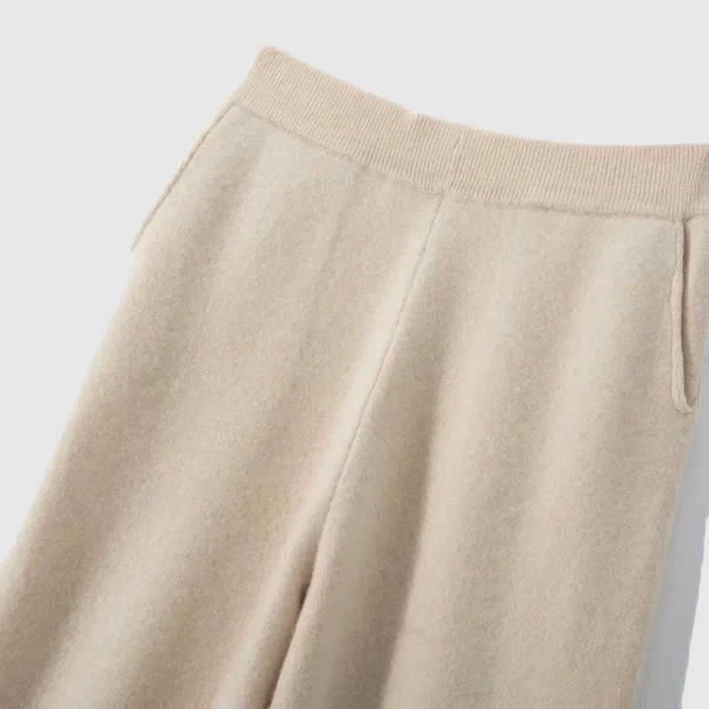 Emma Relaxed Fit Wide Leg Pants | Solid Full-Length Pants