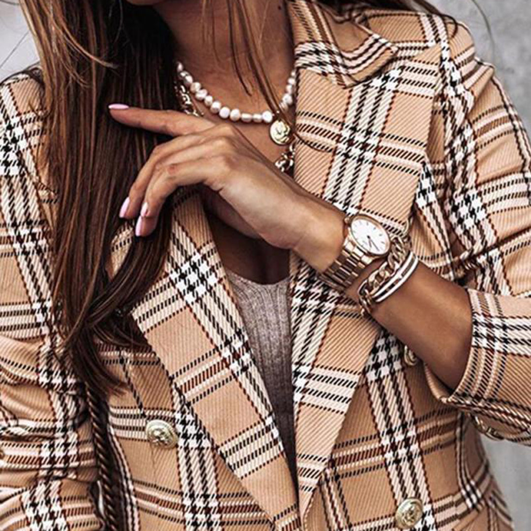 Geruite blazer - stijlvolle damesjacket