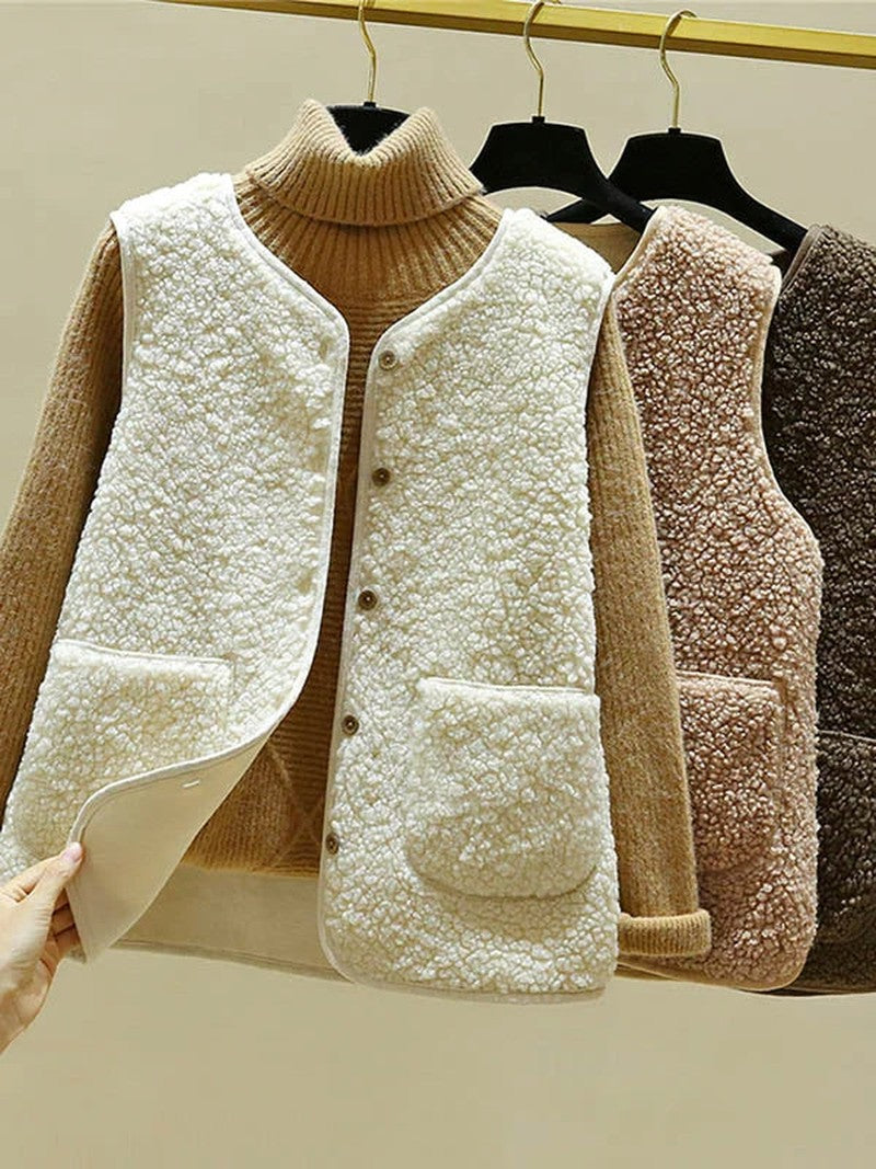 Nadine - luxe mouwloos wollen vest