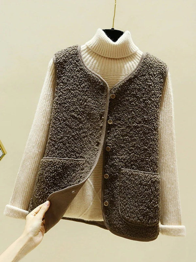 Nadine - luxe mouwloos wollen vest
