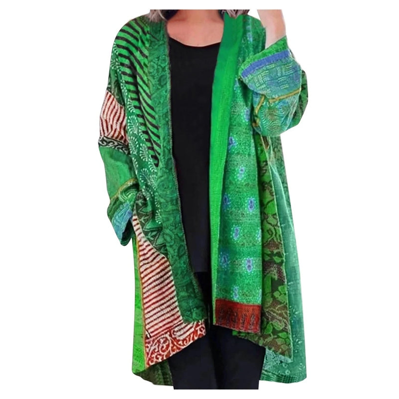 Oversized vintage trui met grote zak