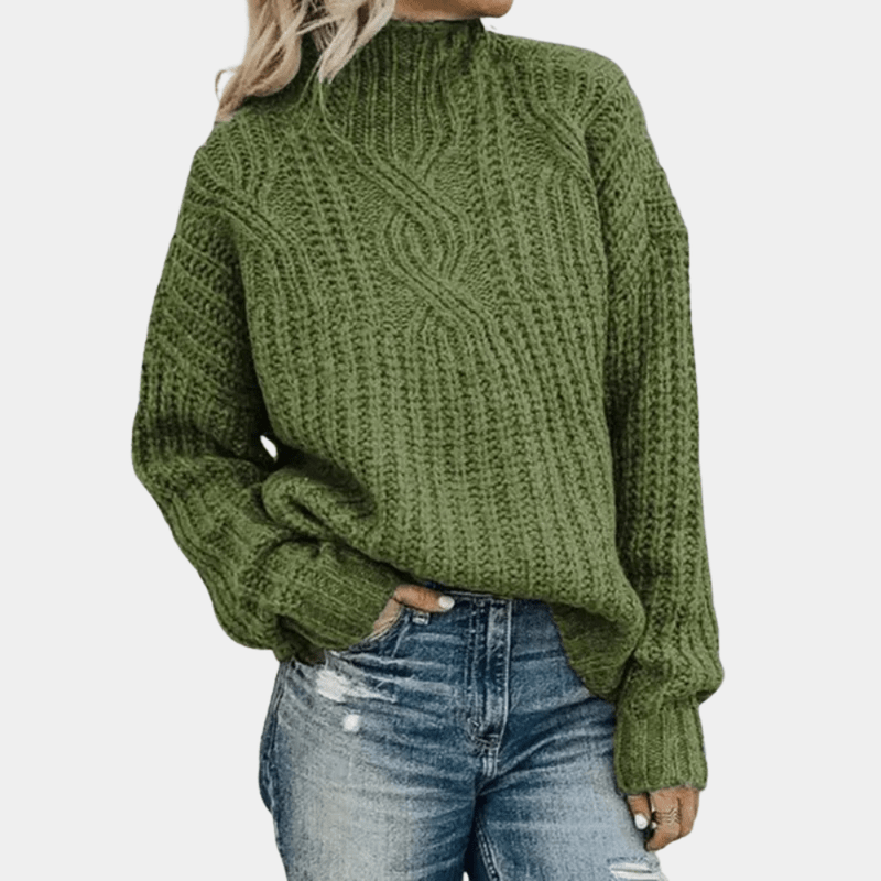 Zachte gebreide trui in trendy kleuren
