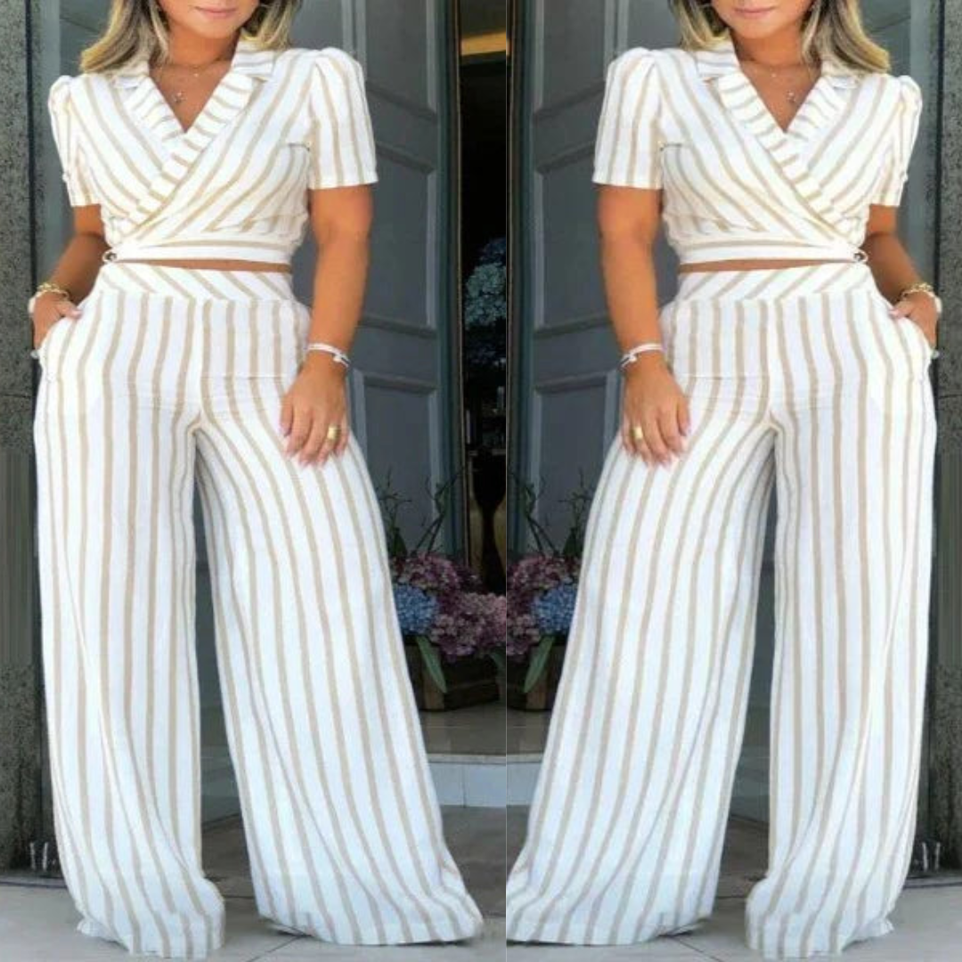 Gestreept Set Top en Broek Zomer Lente