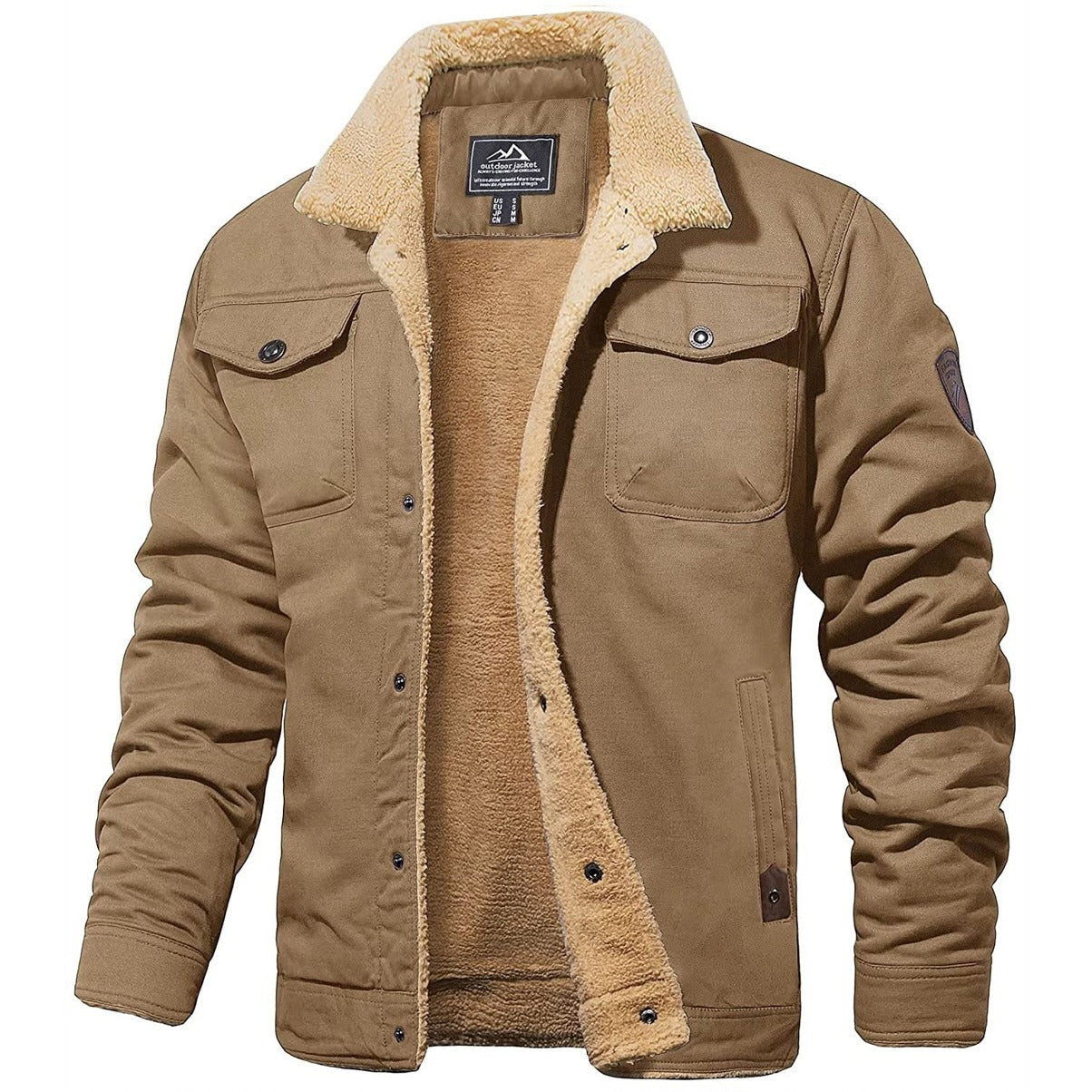 Bomberjack met Fleece voering voor Heren