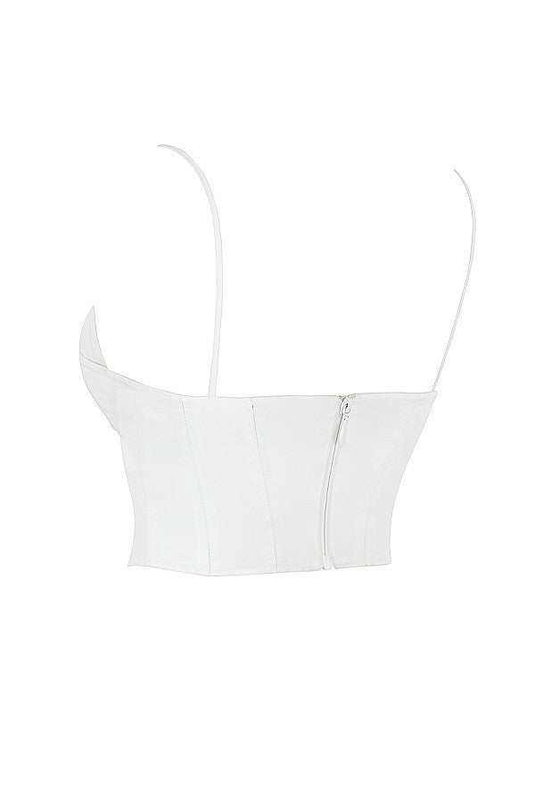 Dames Corset Top – Figuurnaden – Sweetheart Halslijn – Spaghettibandjes – Getailleerd