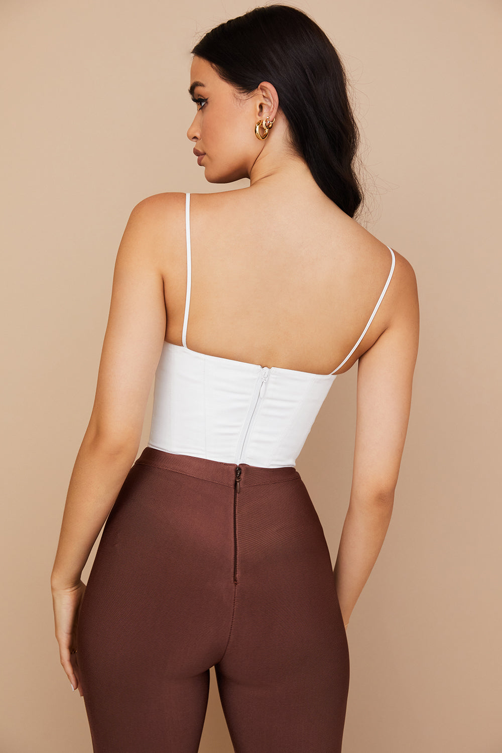 Dames Corset Top – Figuurnaden – Sweetheart Halslijn – Spaghettibandjes – Getailleerd