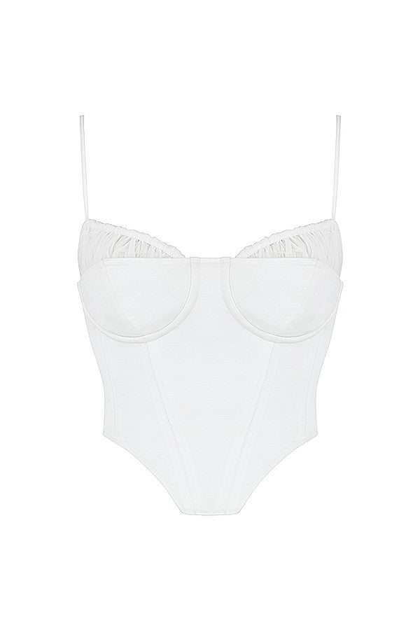 Dames Corset Top – Figuurnaden – Sweetheart Halslijn – Spaghettibandjes – Getailleerd