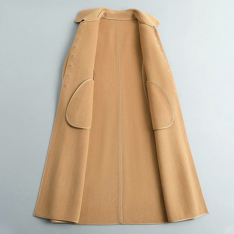 Isla Relaxed Fit Coat | Rounded Collar Button Front Coat