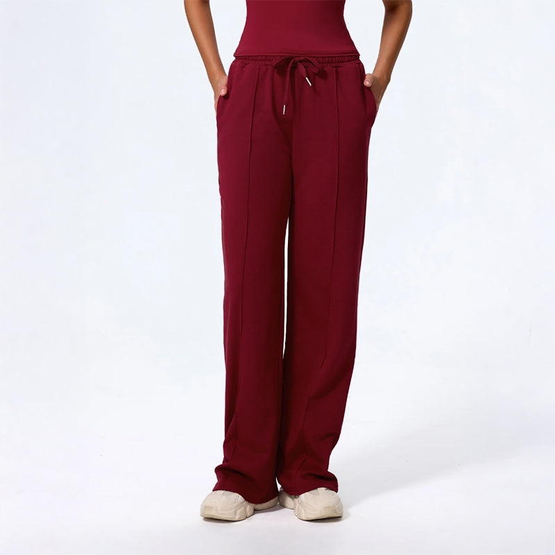 Rosie Wide Leg Lounge Pants | Drawstring Waist Relaxed Fit Pants