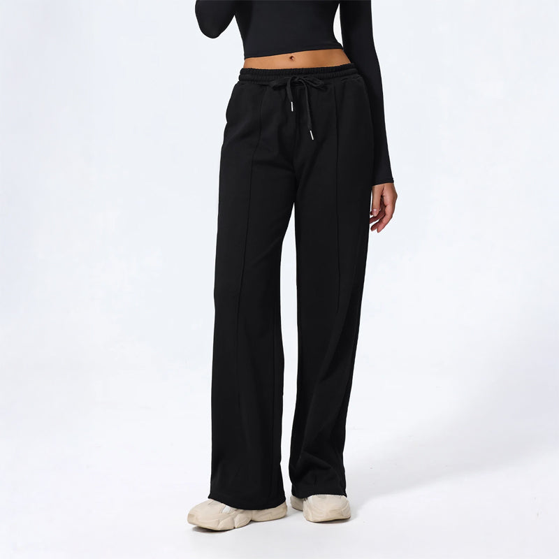 Rosie Wide Leg Lounge Pants | Drawstring Waist Relaxed Fit Pants