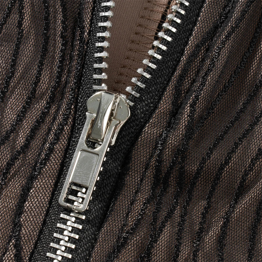 Zachte Mesh Cropped Korset met Golvend Design