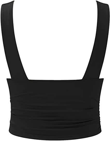 Dames Top – Mouwloos – Diepe V-hals – Getailleerd – Elastische Slim Fit