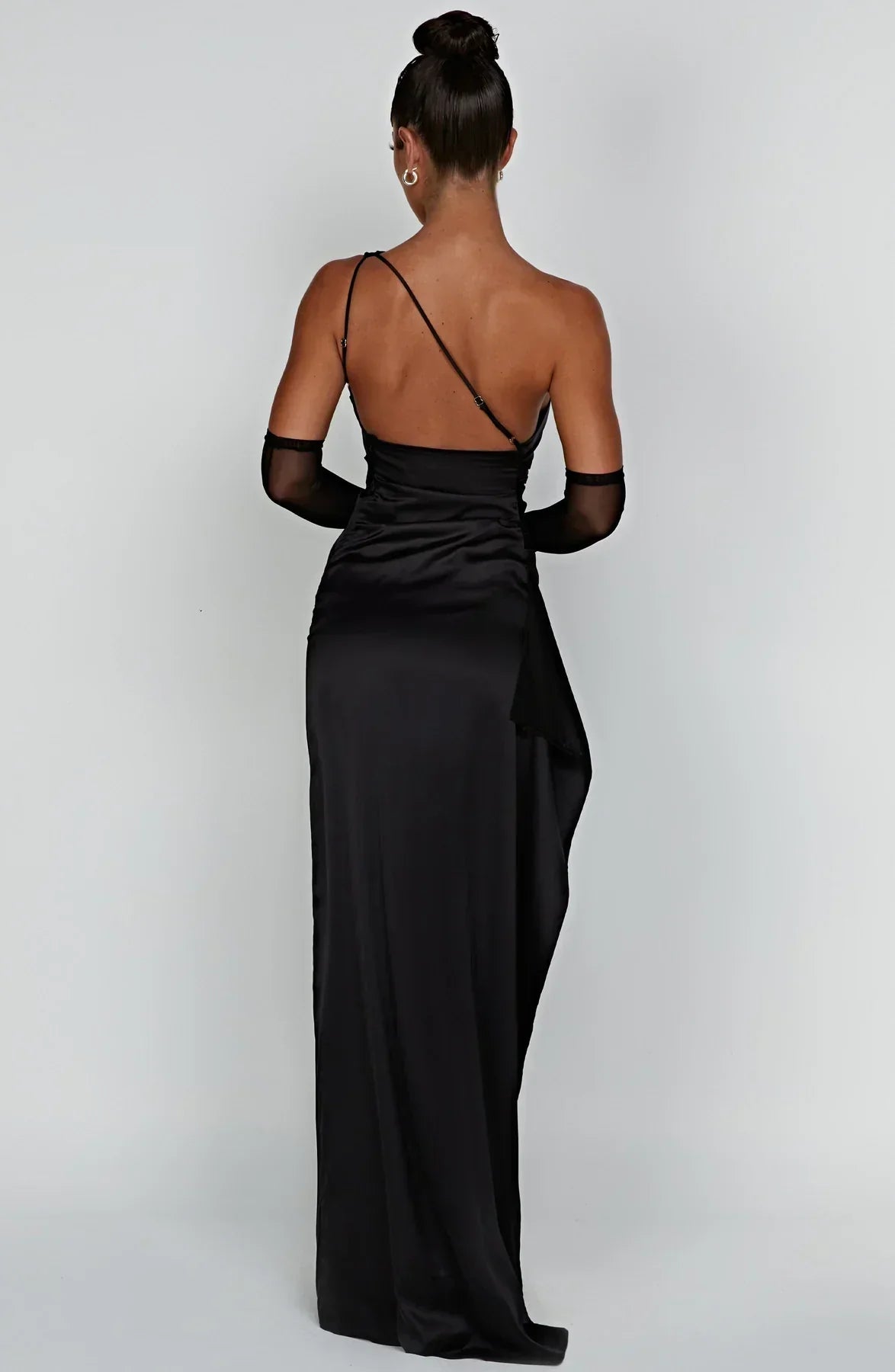 Luxe Satijnen One-Shoulder Splitjurk