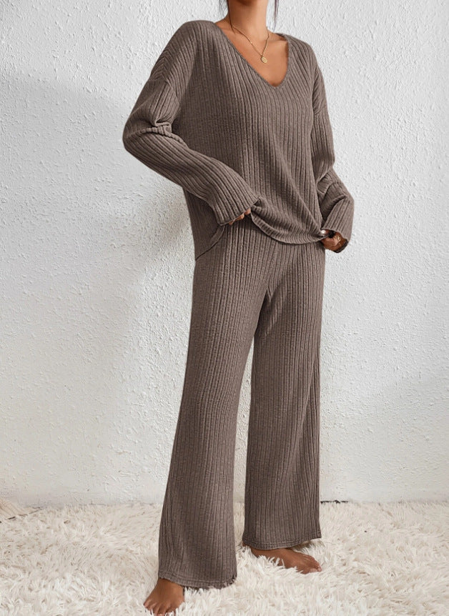 Mel Tweedelige Set | Comfortabele Ribgebreide Trui en Broek
