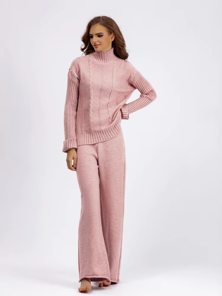 Sophia Luxe Gebreide Ensemble - Perfecte Mix van Mode en Functionaliteit
