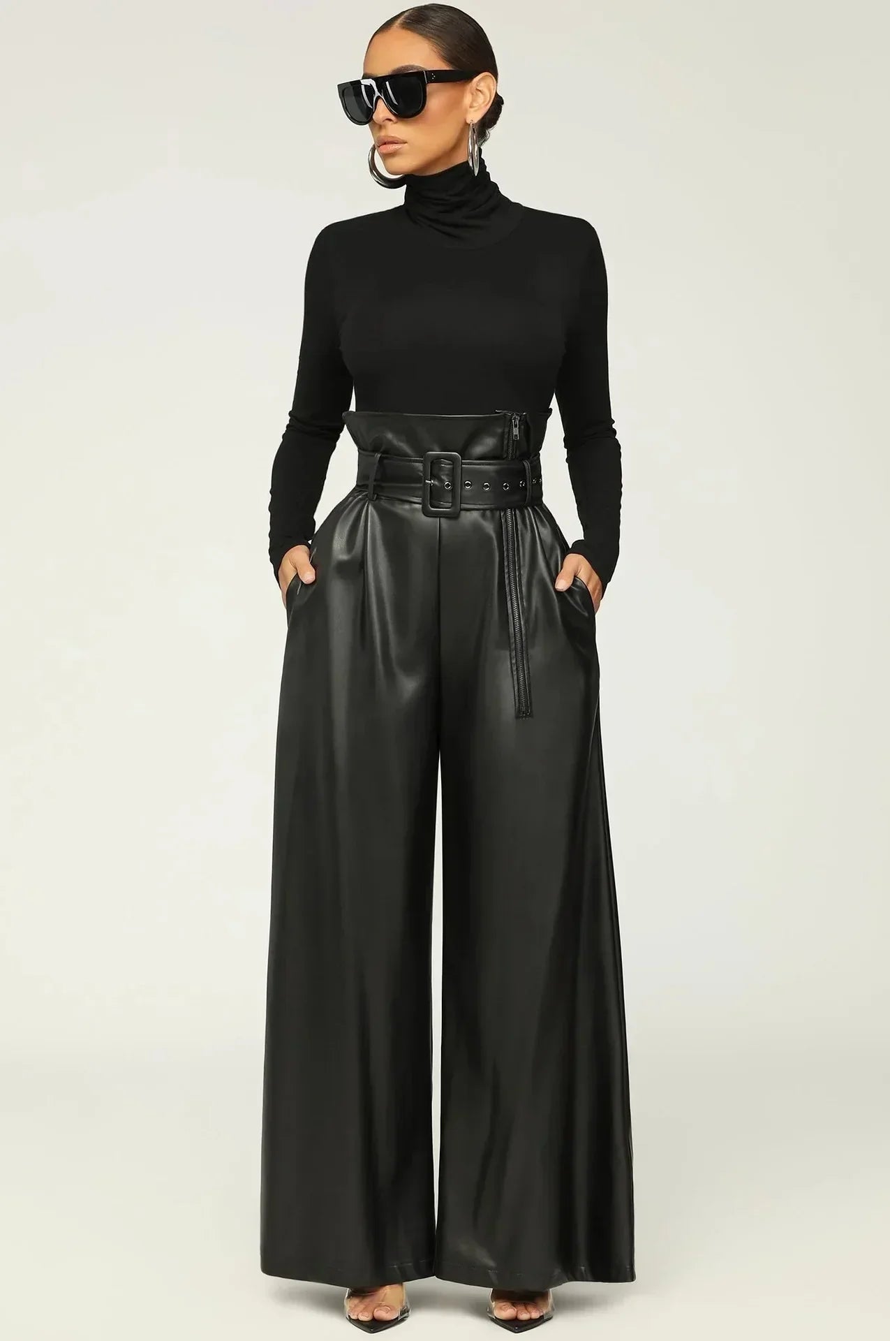 High Waist Women Wide Pants